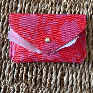 NWT Kate Spade x Target red Rose Envelope Card Case